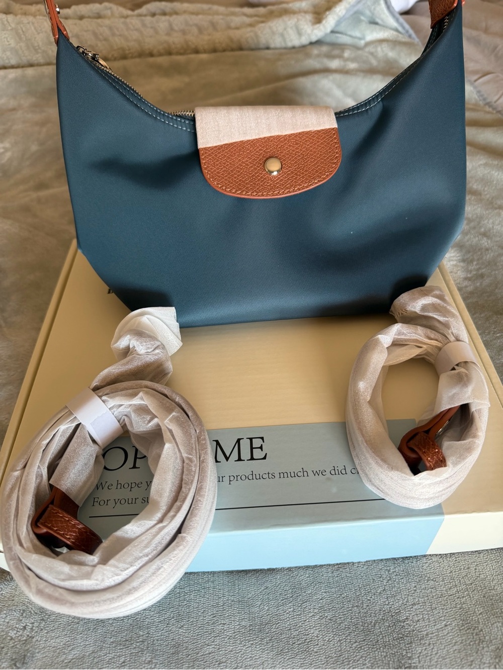 DURV Indigo and Brown Mini Handbag - Picture 8 of 16